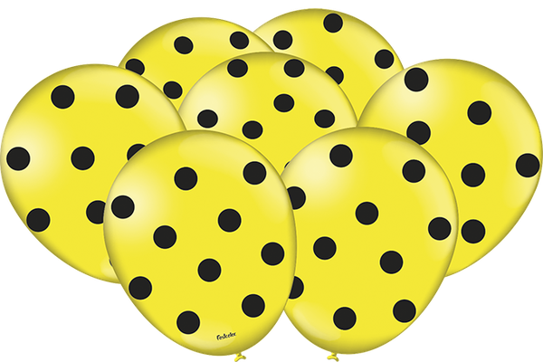 Produto Festcolor - BALÃO DECORADO POÁ AMARELO E PRETO
