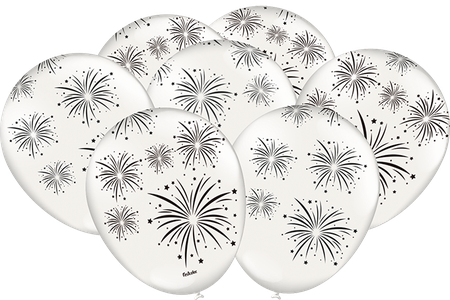 BALÃO DECORADO ESTRELA DE PRATA