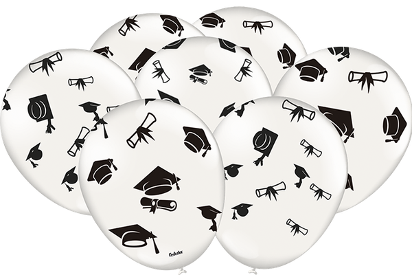 Produto Festcolor - BALÃO DECORADO FORMATURA BRANCO