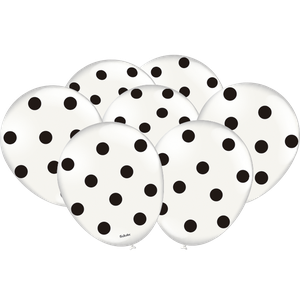 BALÃO DECORADO POÁ BRANCO E PRETO