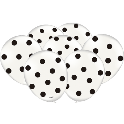 Produto Festcolor - BALÃO DECORADO POÁ BRANCO E PRETO