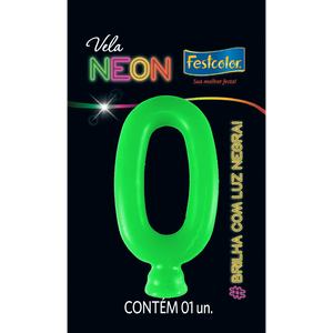 VELAS NEON VERDE N° 0