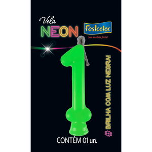 VELAS NEON VERDE N° 1