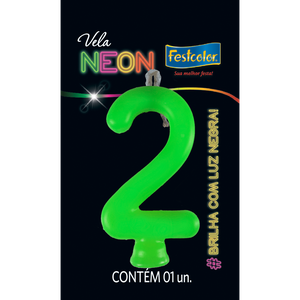 VELAS NEON VERDE N° 2