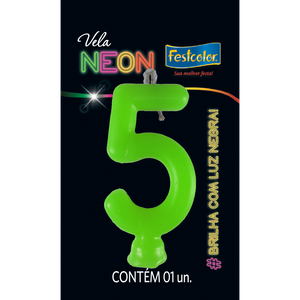 VELAS NEON VERDE N° 5