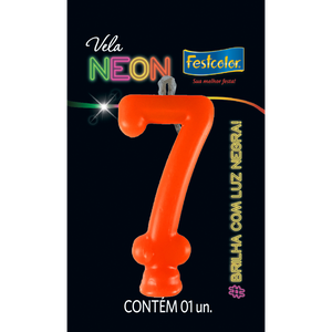 VELAS NEON LARANJA N° 7