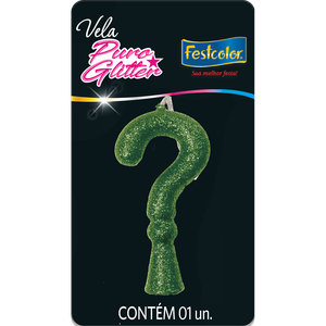 VELA PURO GLITTER VERDE ?