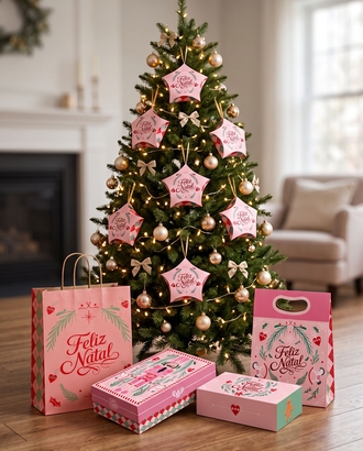 Inspiração NATAL CLÁSSICO ROSA — 1